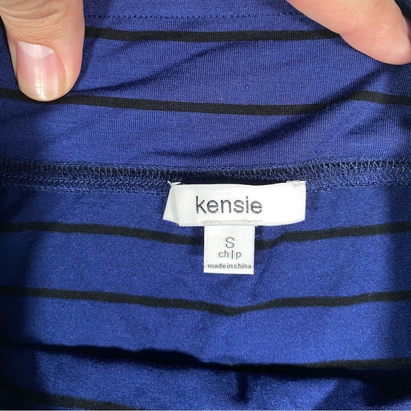 NWT Kensie Women's Skirt Blue/ Black Stripe size Small Boho Hippie Spring - Picture 4 of 10